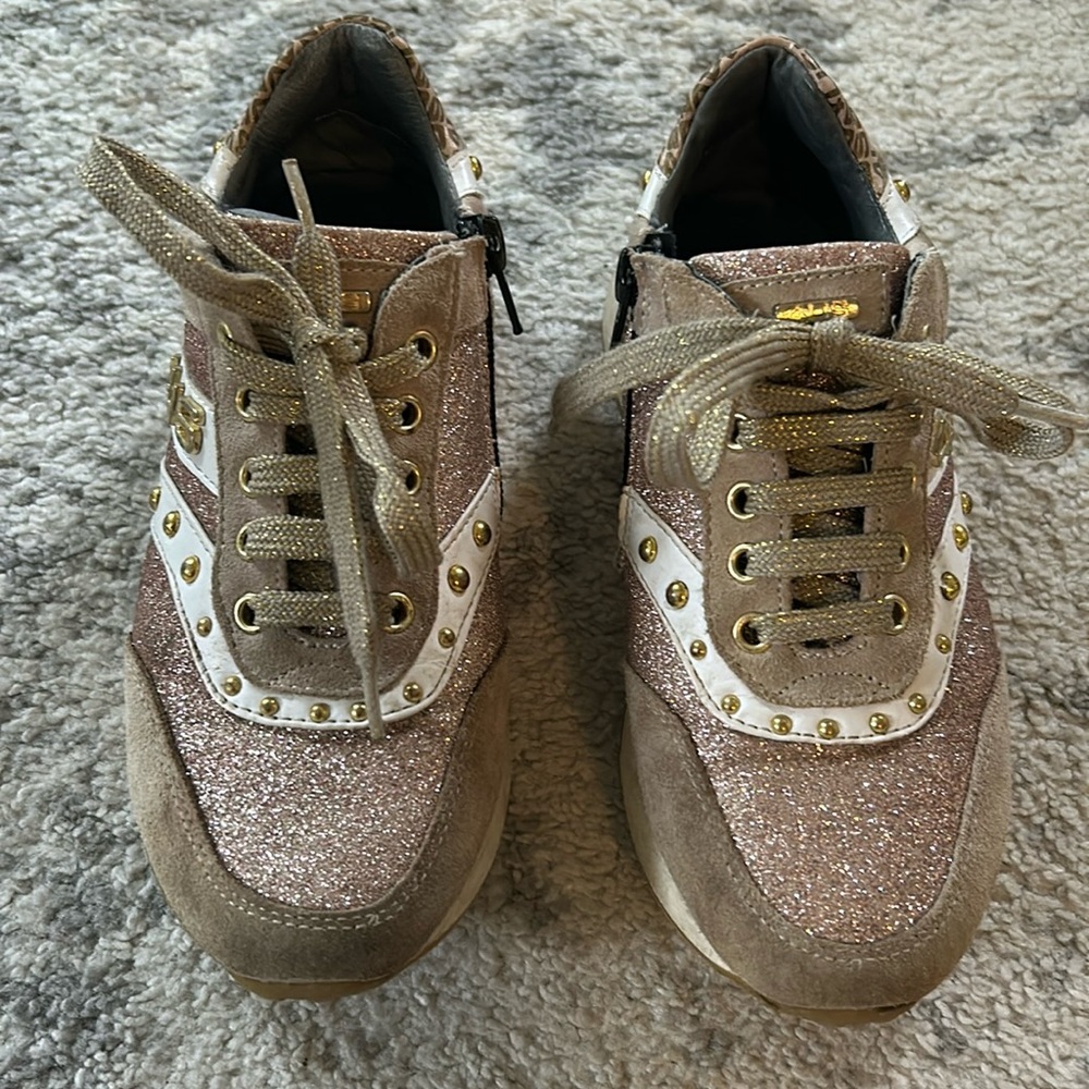 4US pink Glitter girls sneakers